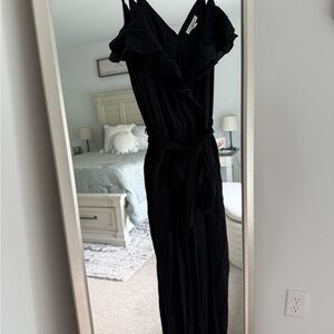 Elegant Black Ruffled Jumpsuit